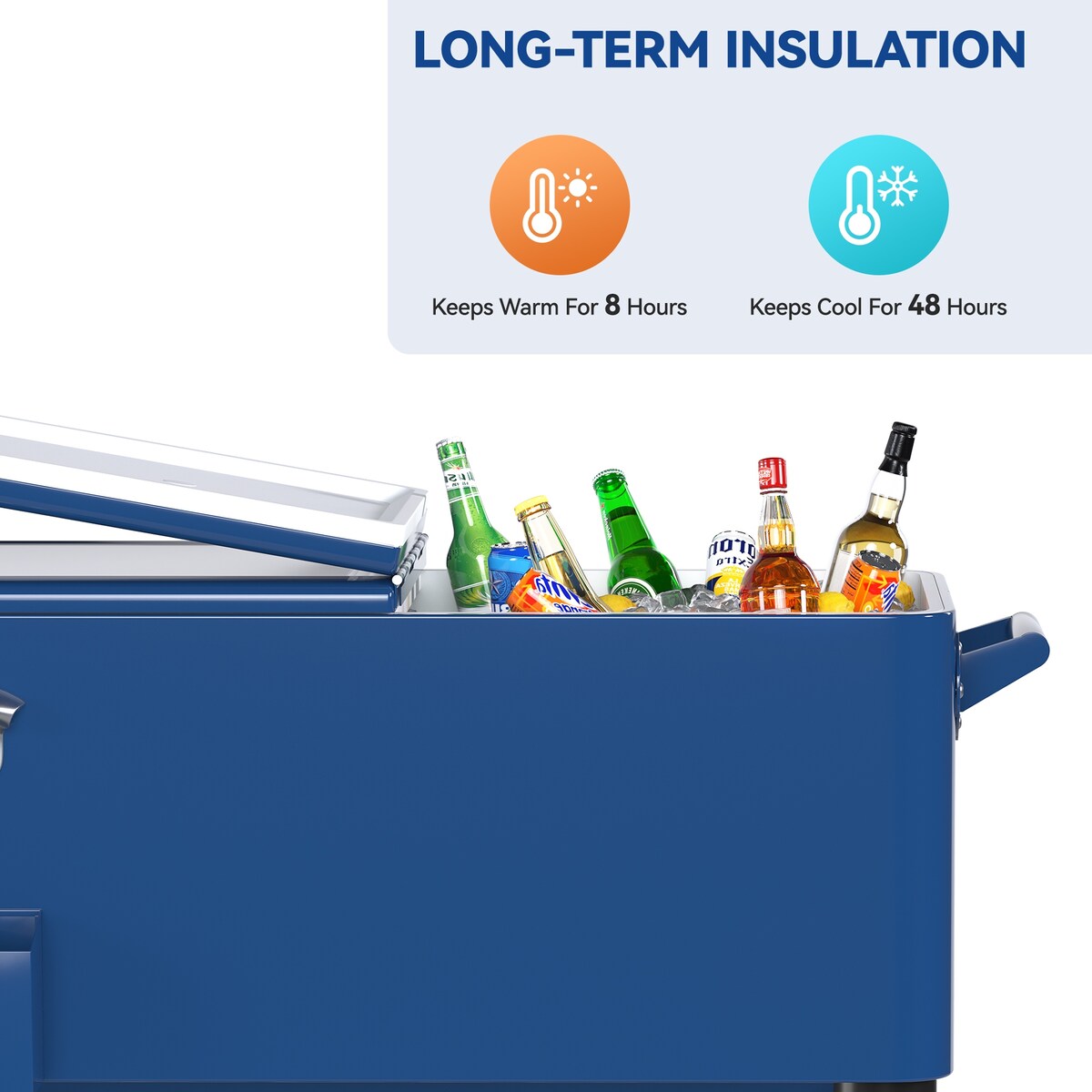 Glacière à roulettes Moasis de 80 pintes