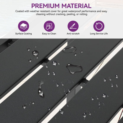 Table de bar/comptoir de patio en métal Moasis avec roulettes