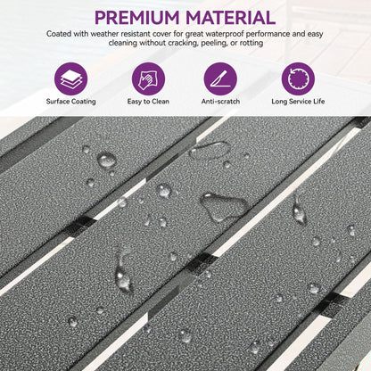 Table de bar/comptoir de patio en métal Moasis avec roulettes