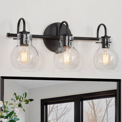 Applique murale moderne en verre à 2/3/4/5 lumières pour salle de bain, design minimaliste