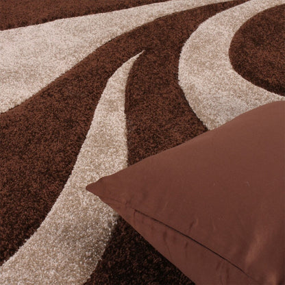 Tapis moderne à motif floral et découpe contour