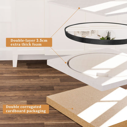 Miroir de courtoisie rond mural moderne pour salle de bain