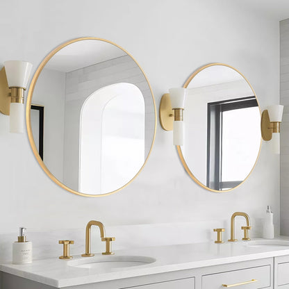 Miroir de courtoisie rond mural moderne pour salle de bain