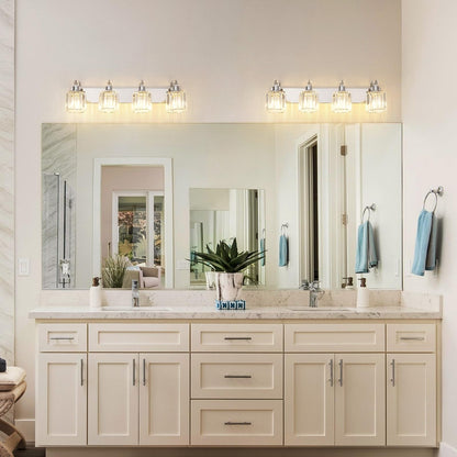 Appliques murales modernes en cristal pour salle de bain, à intensité variable