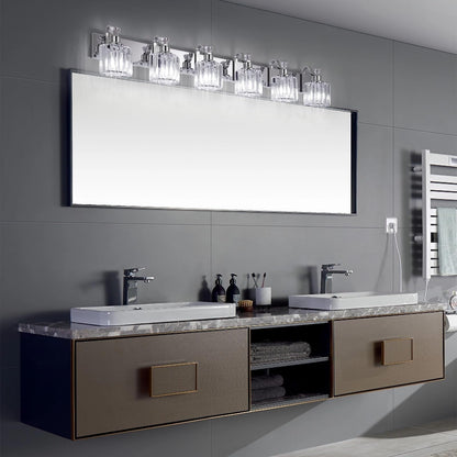 Appliques murales modernes en cristal pour salle de bain, à intensité variable