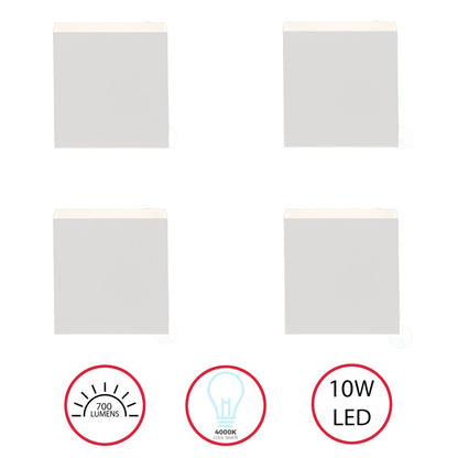 Applique murale moderne LED étanche en aluminium avec faisceau réglable, 10 watts, blanc froid 4000K, pour intérieur et extérieur.