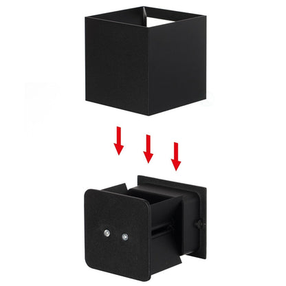 Applique murale moderne LED étanche en aluminium avec faisceau réglable, 10 watts, blanc froid 4000K, pour intérieur et extérieur.