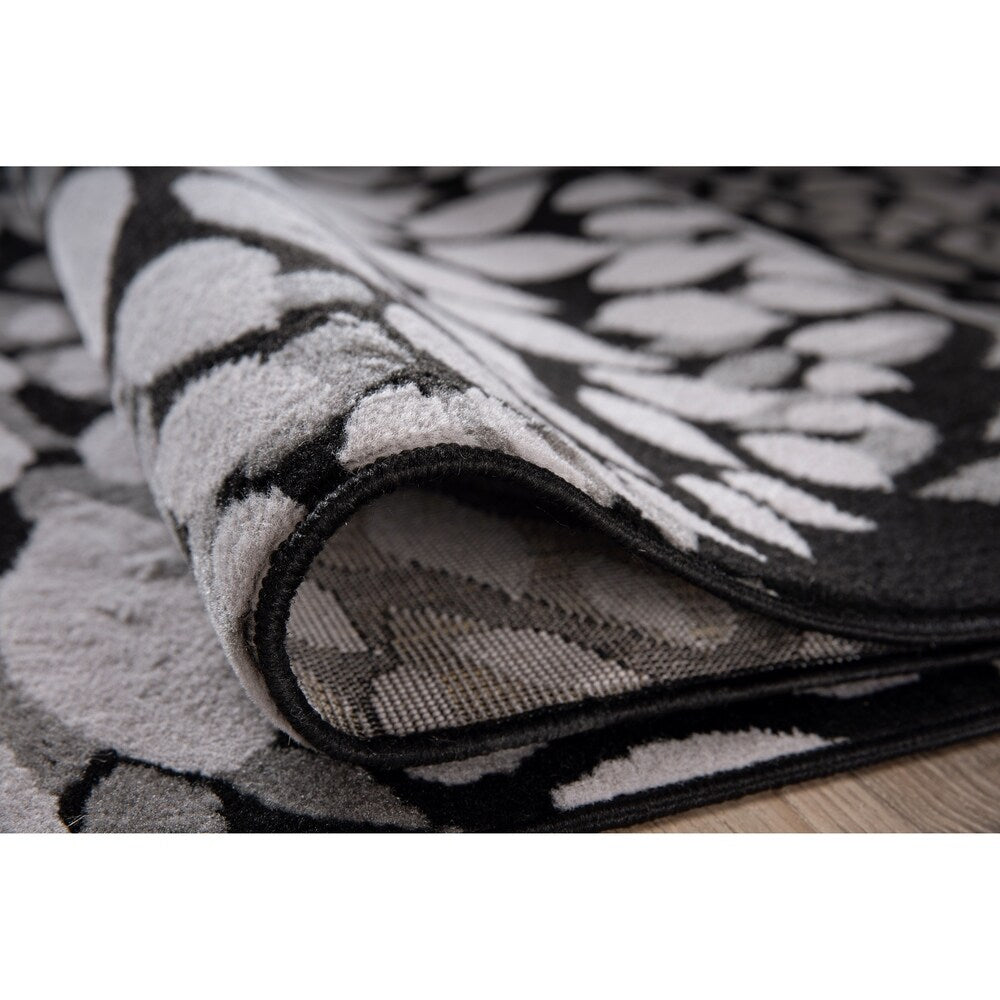 Tapis moderne à motifs floraux circulaires de World Rug Gallery