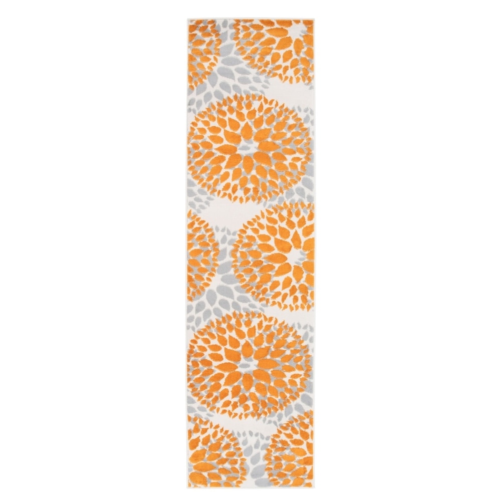 Tapis moderne à motifs floraux circulaires de World Rug Gallery