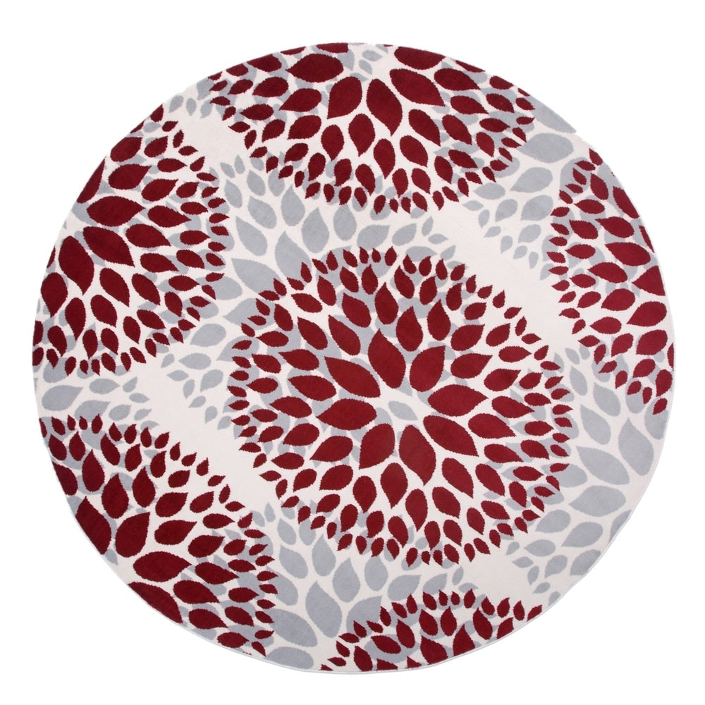 Tapis moderne à motifs floraux circulaires de World Rug Gallery