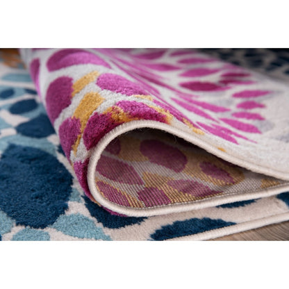 Tapis moderne à motifs floraux circulaires de World Rug Gallery