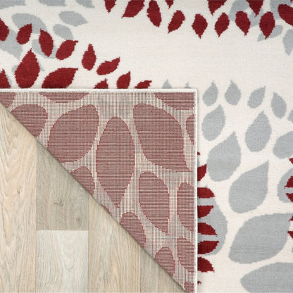 Tapis moderne à motifs floraux circulaires de World Rug Gallery