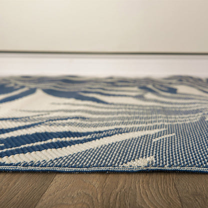 Tapis d'extérieur réversibles en plastique à motifs floraux modernes