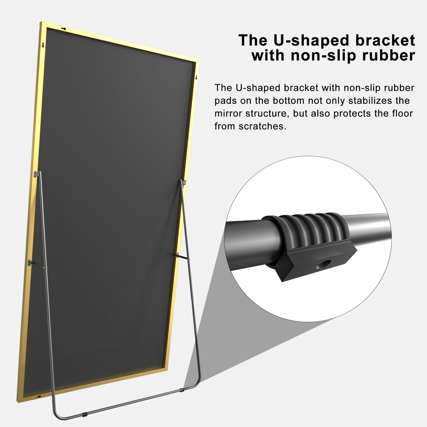 Miroir sur pied moderne pleine longueur