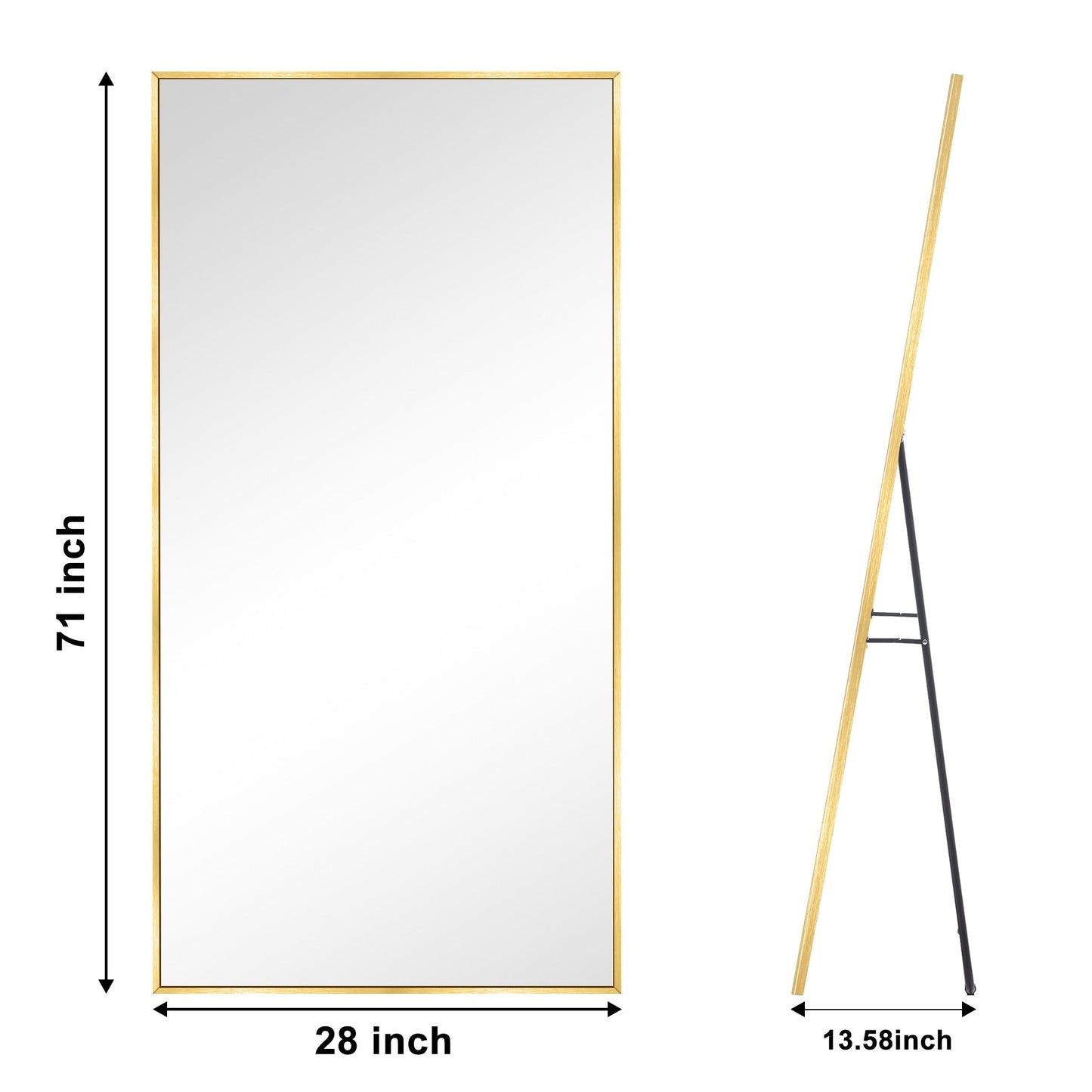 Miroir sur pied moderne pleine longueur