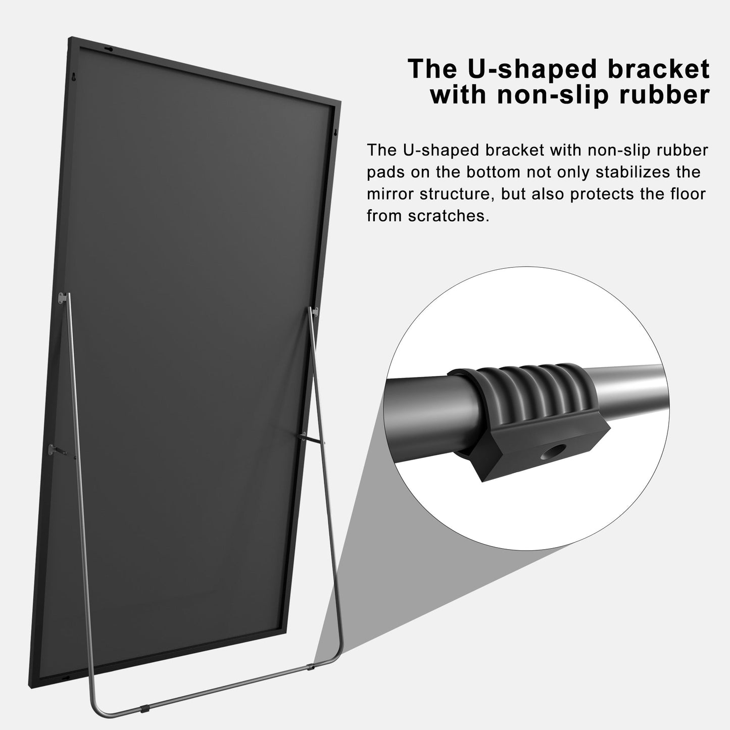 Miroir sur pied moderne pleine longueur