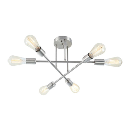 Plafonnier semi-encastré Sputnik moderne en métal léger de 60 cm (23,62 po)