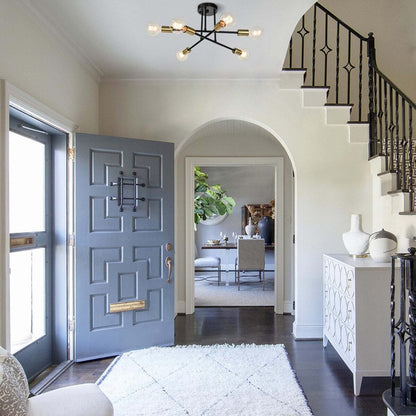 Plafonnier semi-encastré Sputnik moderne en métal léger de 60 cm (23,62 po)