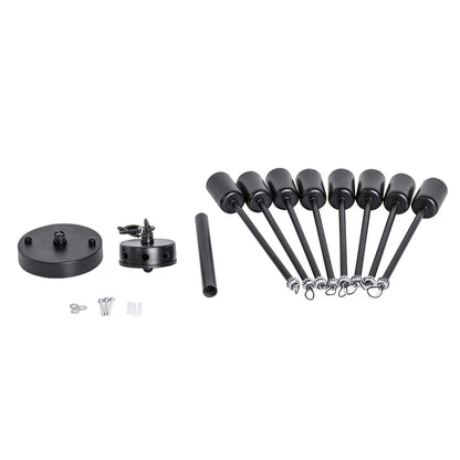 Plafonnier semi-encastré Sputnik noir/doré, idéal pour salon, cuisine, bureau, chambre ou hall d'entrée.