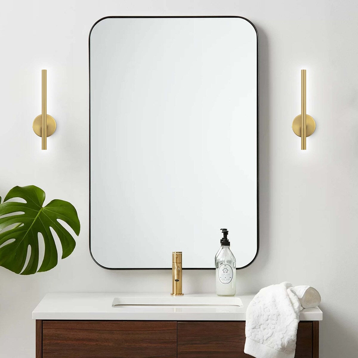 Applique murale moderne et minimaliste de style industriel, en métal avec bande LED intégrée