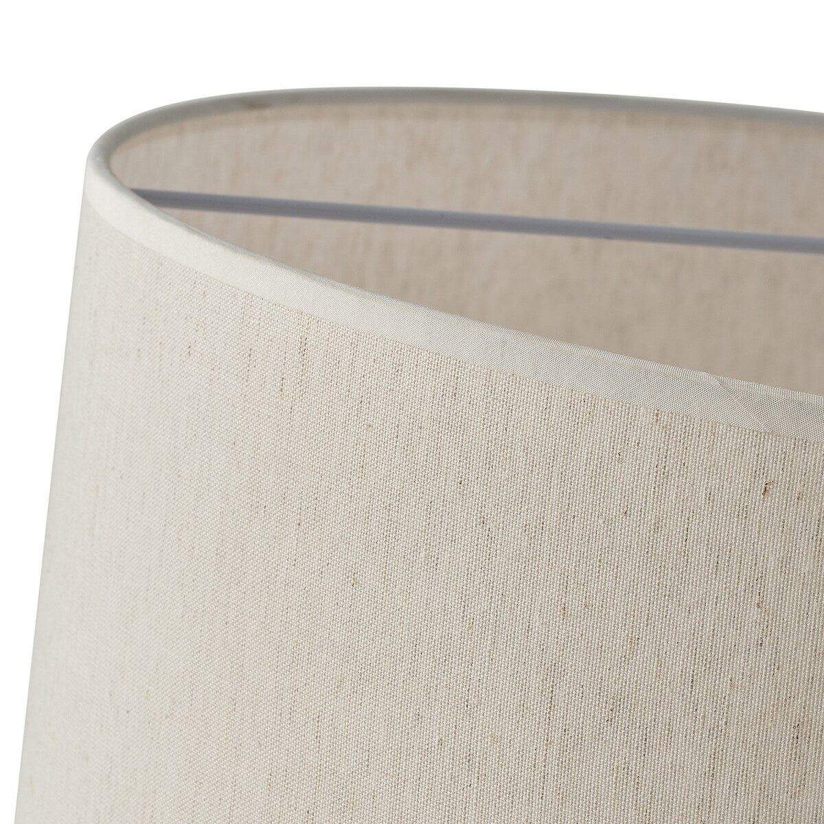 Suspension moderne en forme de tambour blanc cassé avec abat-jour à deux niveaux en lin