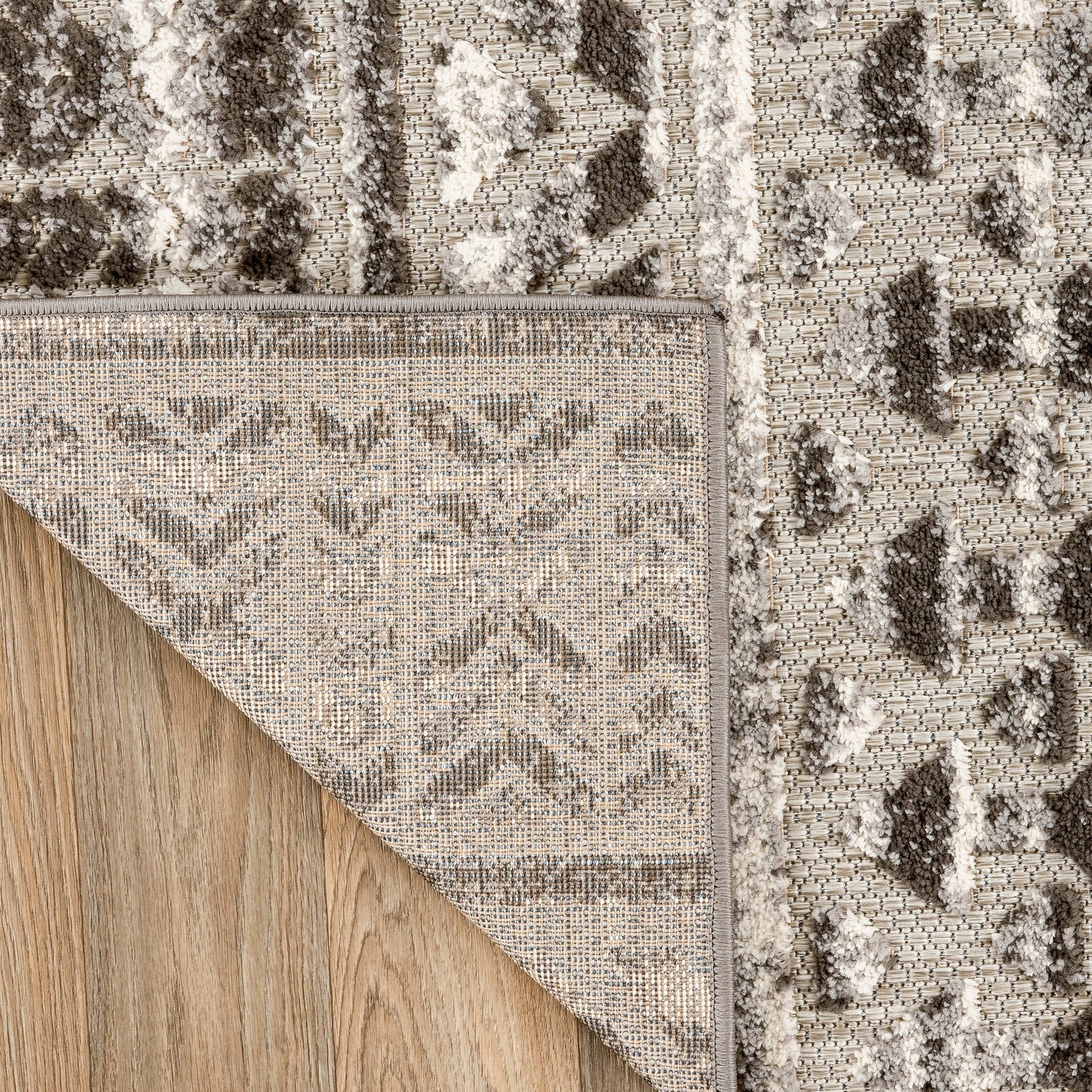 Tapis d'intérieur/extérieur à rayures modernes et géométriques délavées de World Rug Gallery