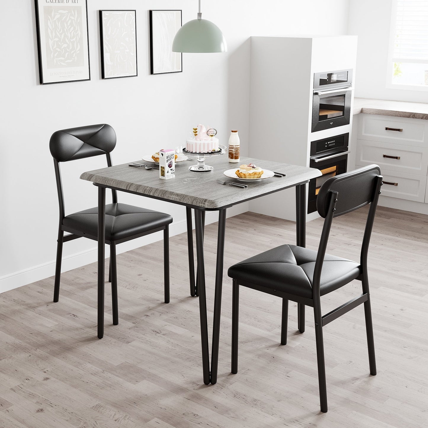 Ensemble de table à manger moderne pour cuisine - 3 pièces