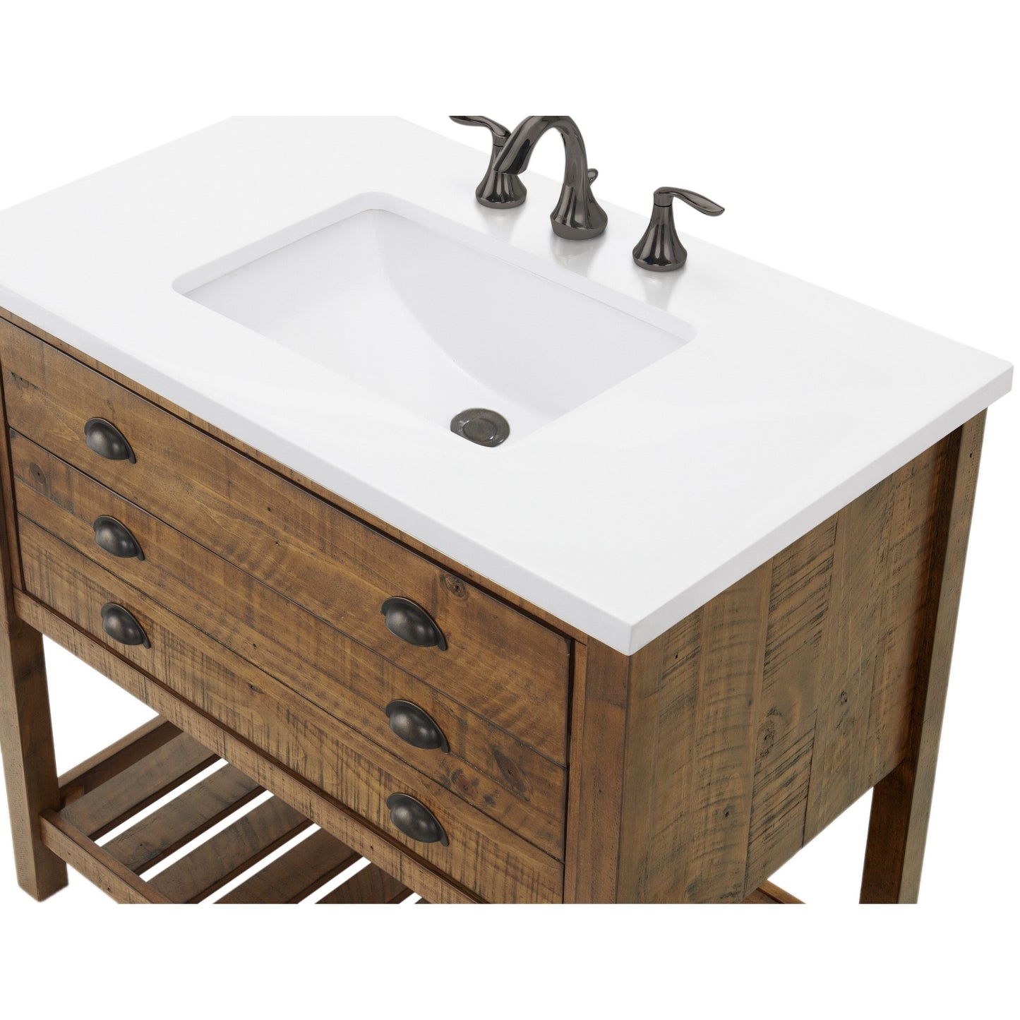 Meuble-lavabo simple Monterey 37 Farmhouse avec plan de travail