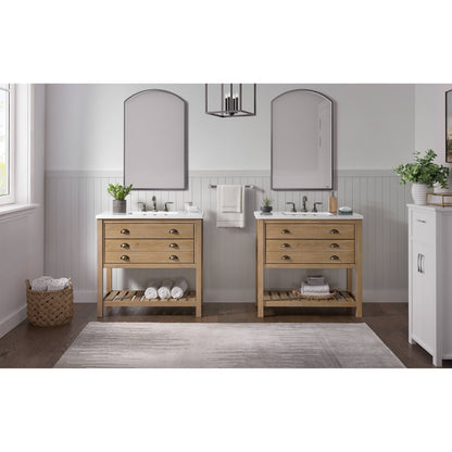 Meuble-lavabo simple Monterey 37 Farmhouse avec plan de travail
