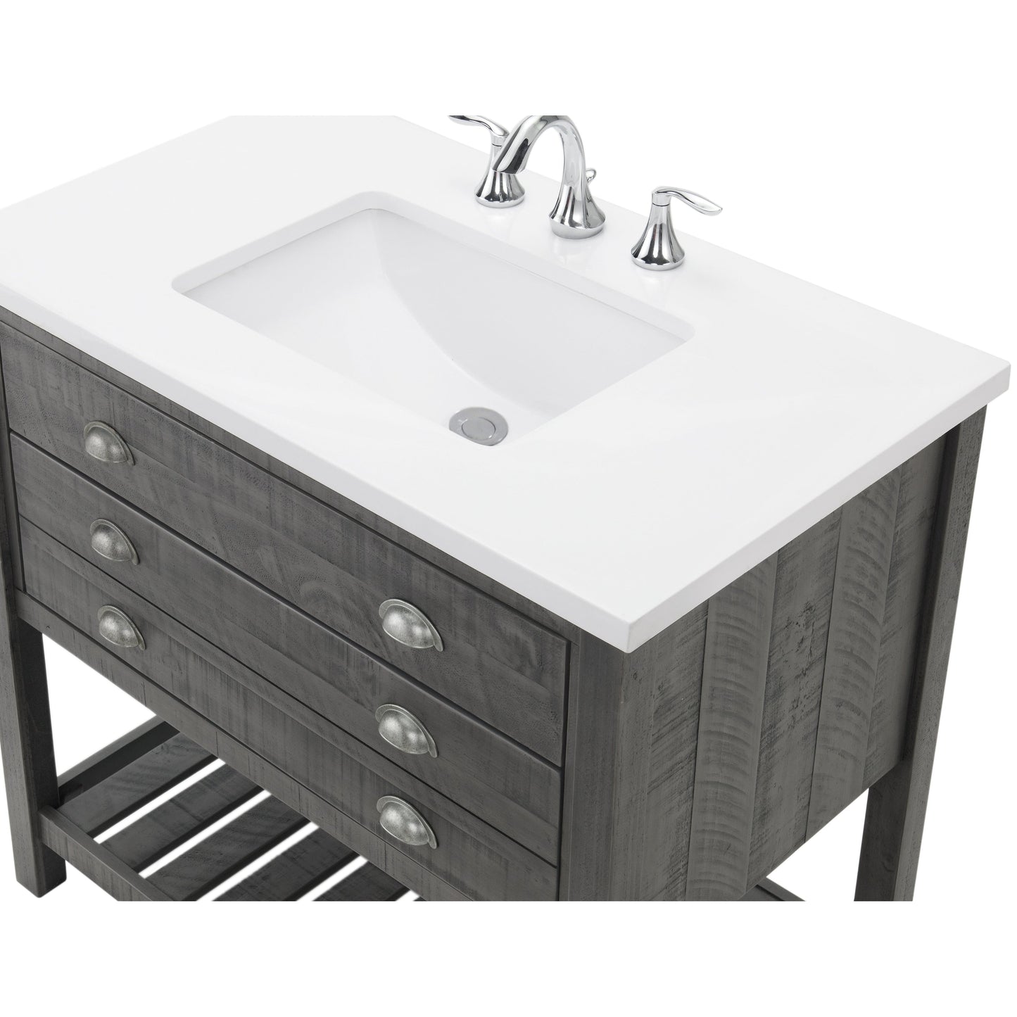 Meuble-lavabo simple Monterey 37 Farmhouse avec plan de travail