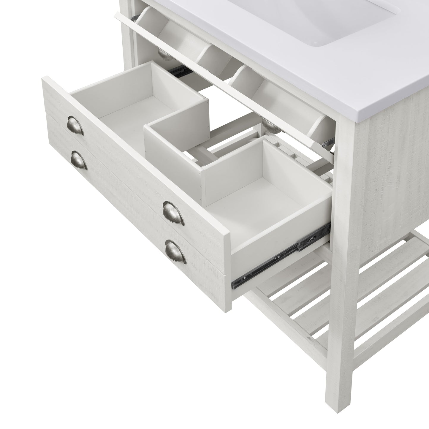 Meuble-lavabo simple Monterey 37 Farmhouse avec plan de travail