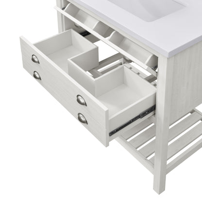 Meuble-lavabo simple Monterey 37 Farmhouse avec plan de travail