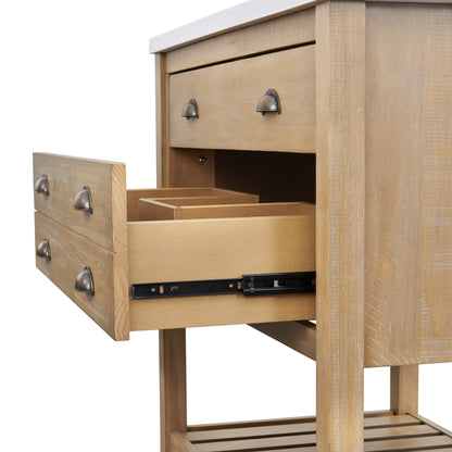 Meuble-lavabo simple Monterey 37 Farmhouse avec plan de travail