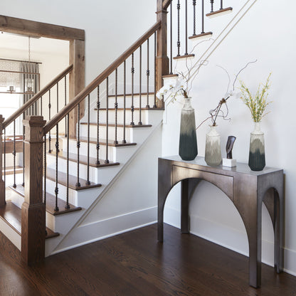 Vases bouteilles en métal à effet ombré multicolore (lot de 3)