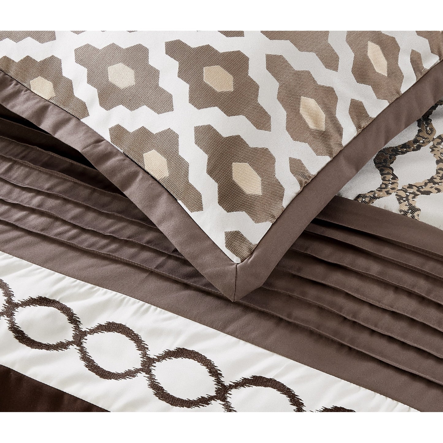 Ensemble de couette géométrique de luxe 10 pièces Nanshing Calvin