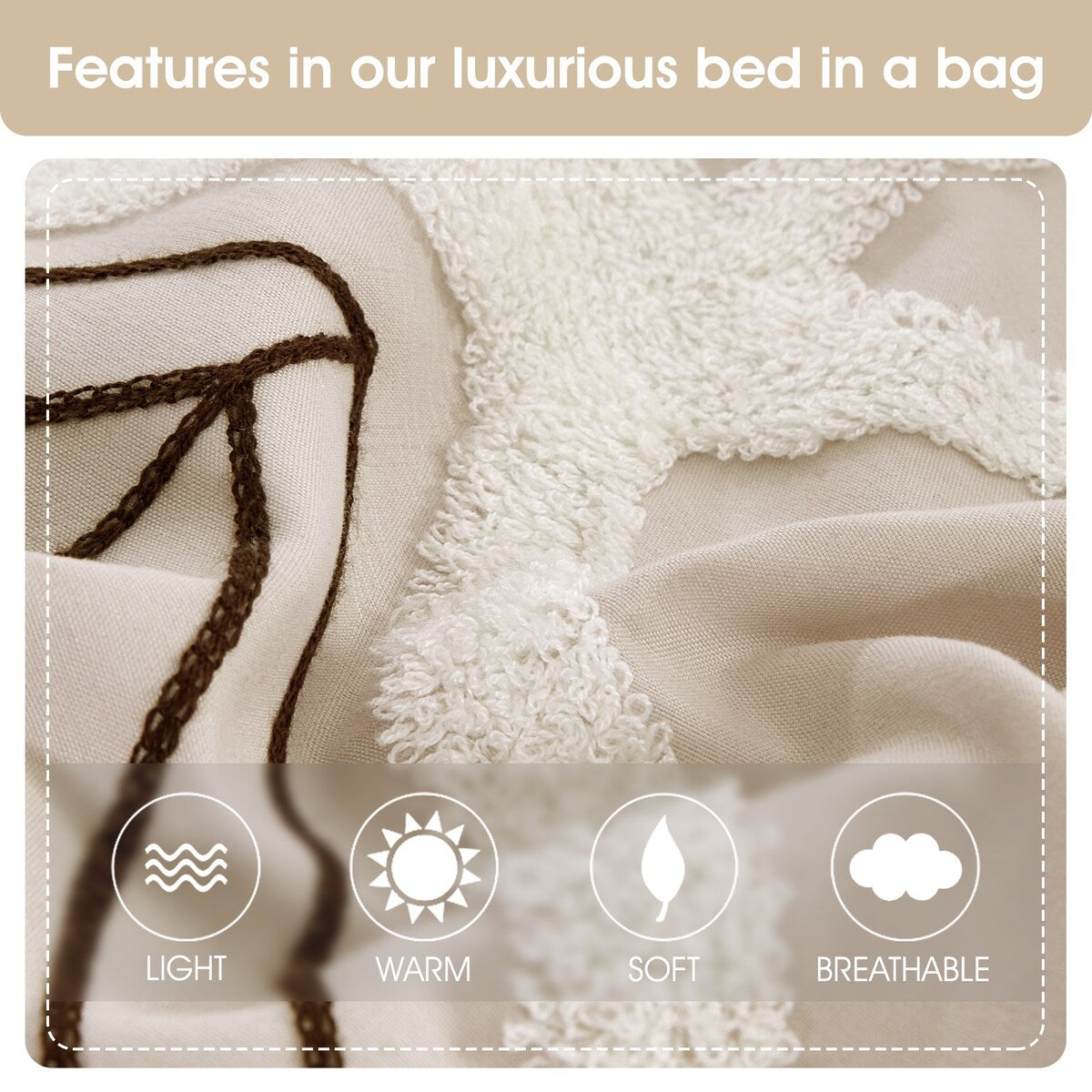 Ensemble de couette brodée en éponge Nanshing Corina 7 pièces