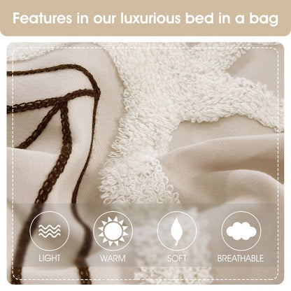 Ensemble de couette brodée en éponge Nanshing Corina 7 pièces