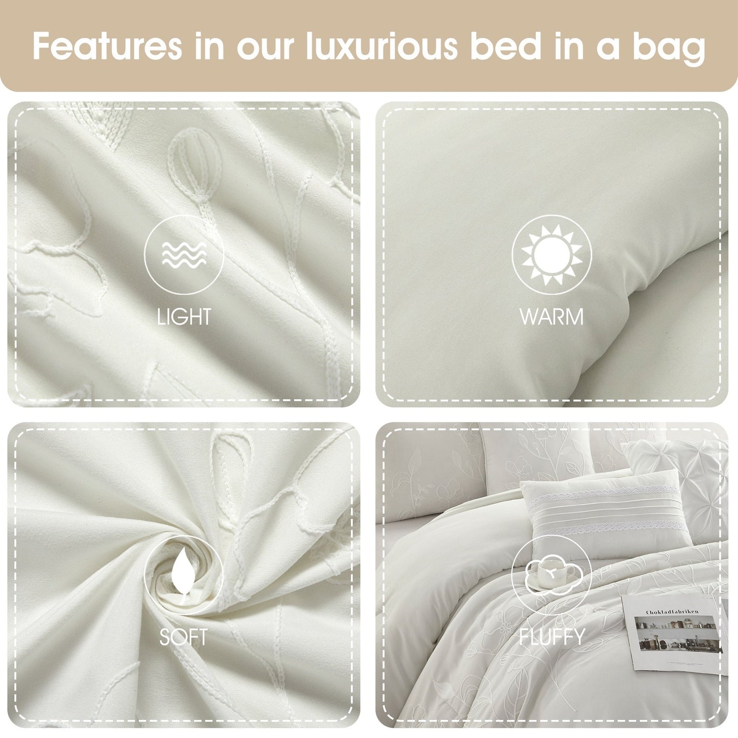 Ensemble de couette florale botanique 7 pièces Nanshing Taylor