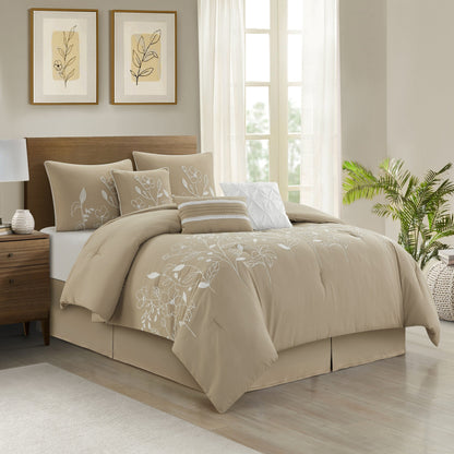 Ensemble de couette florale botanique 7 pièces Nanshing Taylor