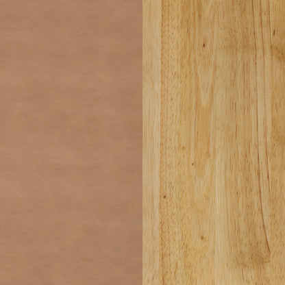 Tabouret de bar ou de comptoir Nathan James Cohen en similicuir, structure en bois massif avec repose-pieds et dossier en cuir tressé