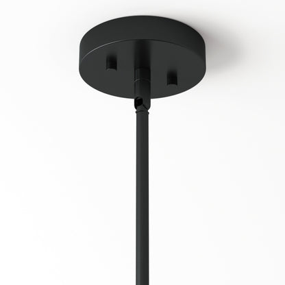 Suspension en verre Nathan James Vincent, luminaire suspendu avec tige réglable et abat-jour transparent