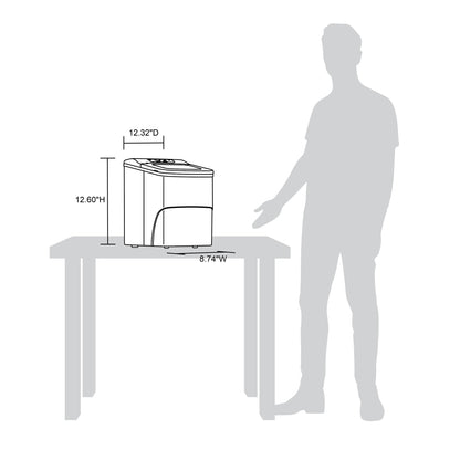 Machine à glaçons de comptoir Newair 12 kg, portable et légère, commandes intuitives, glaçons de différentes tailles, pièces sans BPA