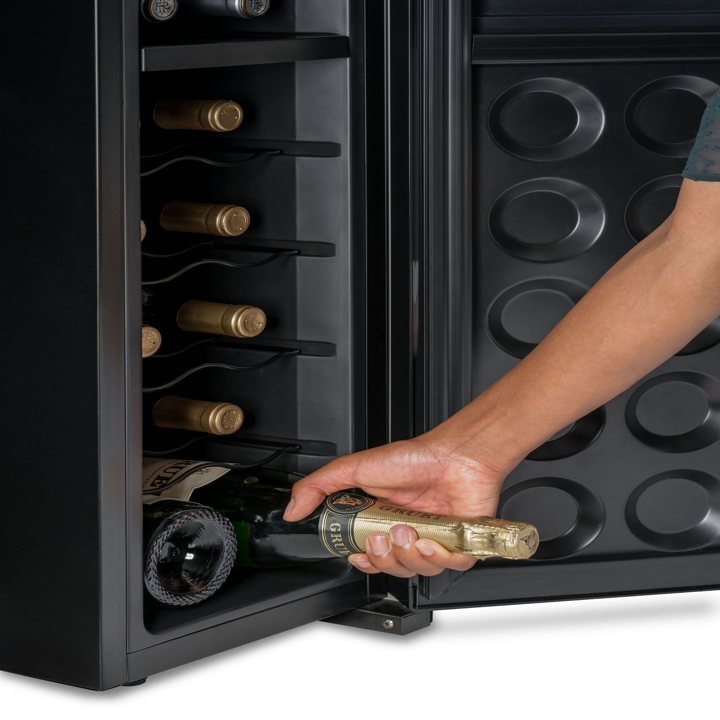 Cave à vin Newair Shadow-T Series, réfrigérateur à double zone de température (18 bouteilles), pose libre, thermoélectrique, commande numérique