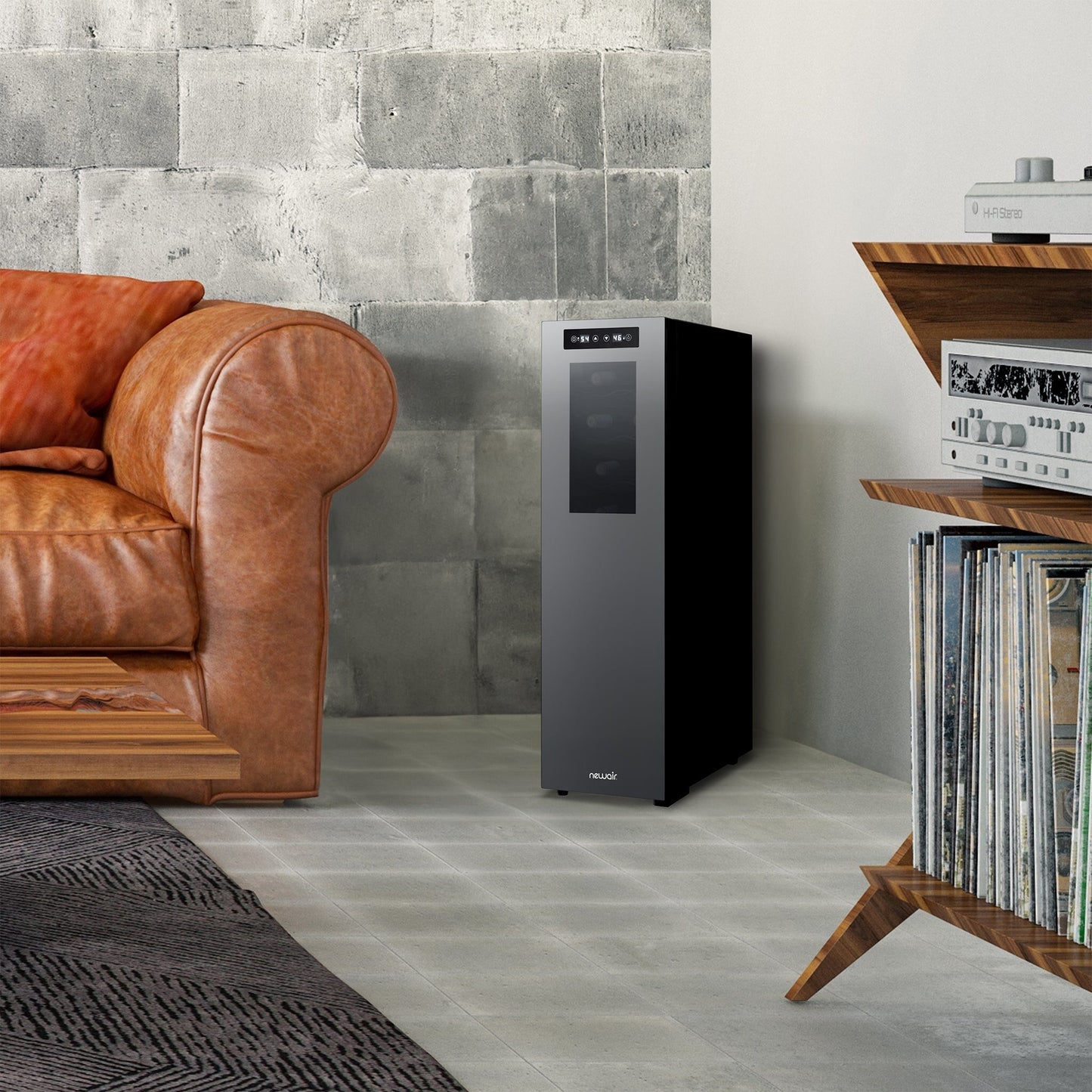 Cave à vin Newair Shadow-T Series, réfrigérateur à double zone de température (18 bouteilles), pose libre, thermoélectrique, commande numérique