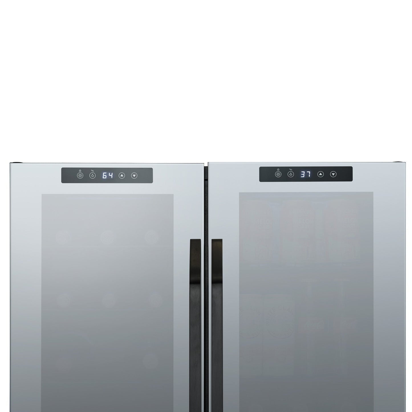 Réfrigérateur à vin et boissons Newair, 18 bouteilles et 59 canettes, deux zones de température, pose libre, contrôle numérique de la température