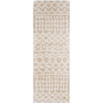 Tapis à poils longs Livabliss Newton à motif géométrique marocain et treillis