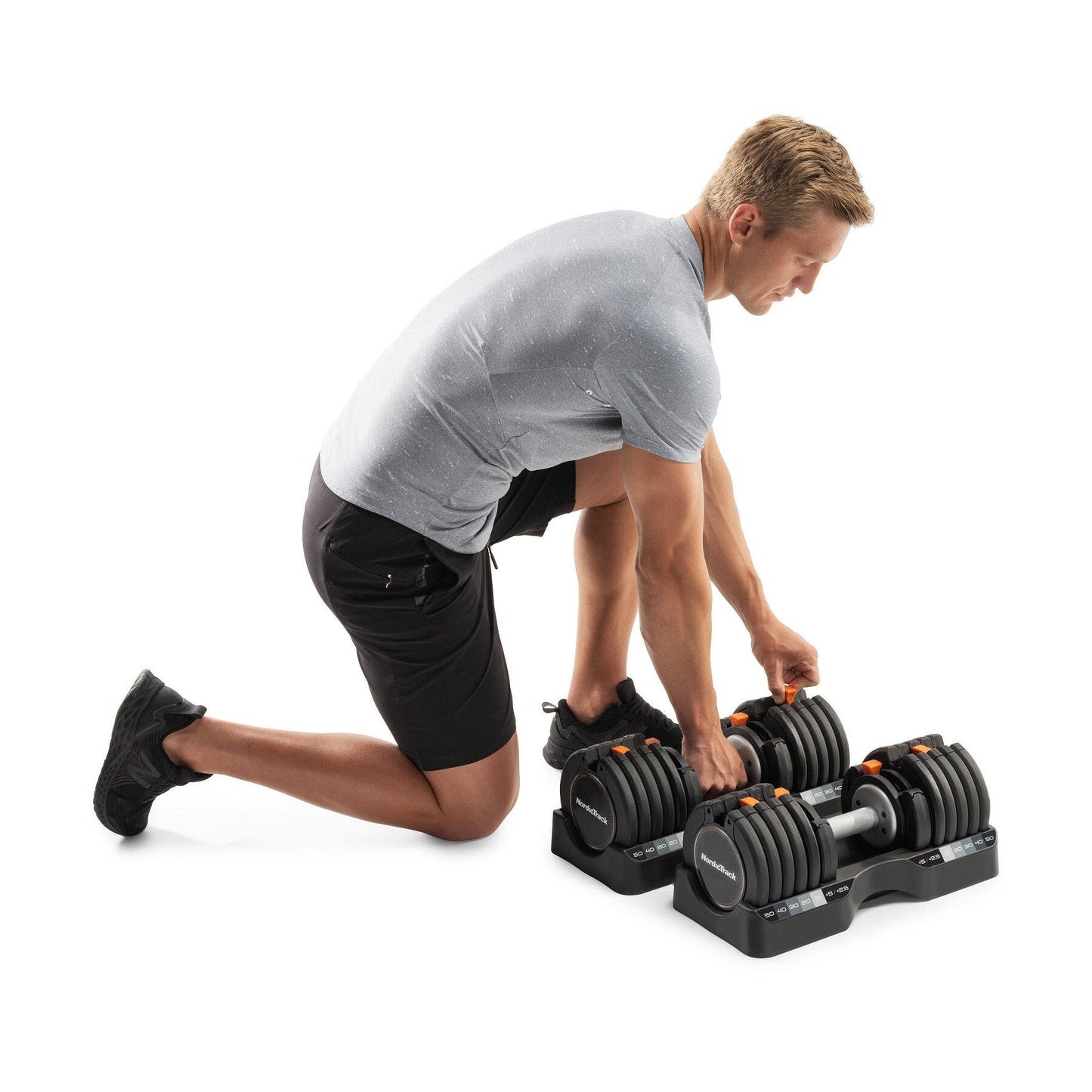 Ensemble d'haltères NordicTrack Select-a-Weight de 55 lb
