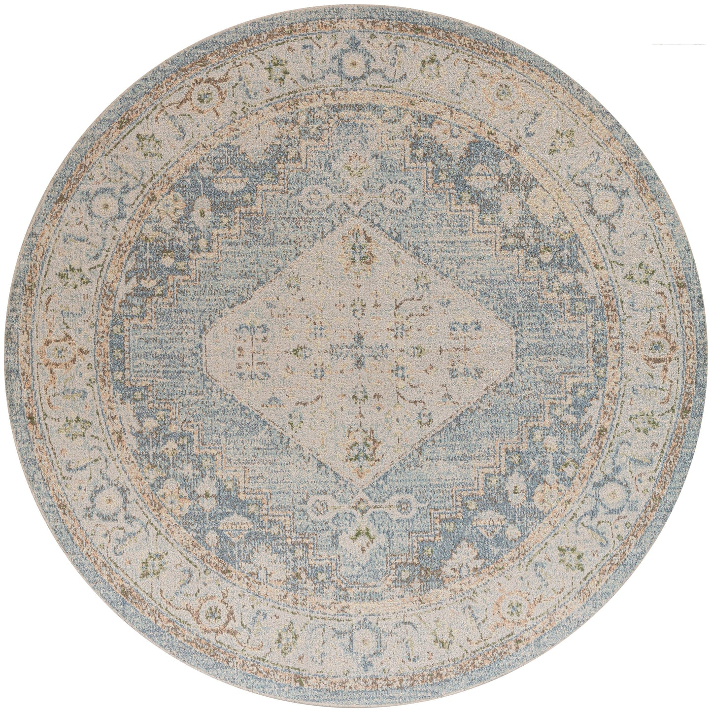 Tapis persan vieilli Nourison Abby, lavable en machine, pour intérieur uniquement.