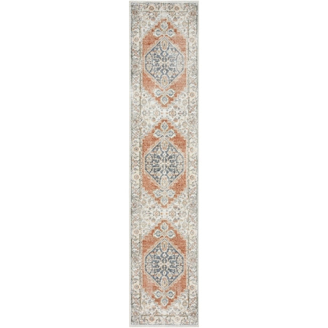 Tapis persan vieilli Nourison Abby, lavable en machine, pour intérieur uniquement.