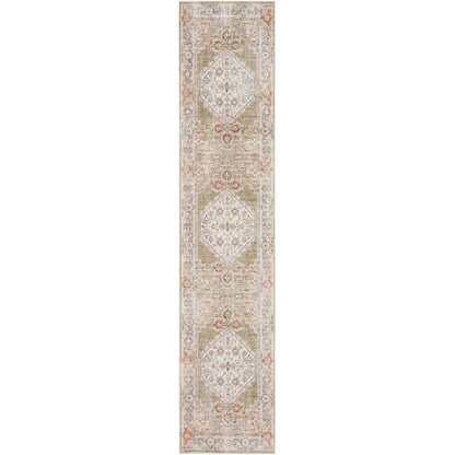 Tapis persan vieilli Nourison Abby, lavable en machine, pour intérieur uniquement.